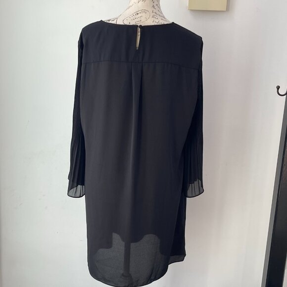 Melanie Lyne Black short dress or tunic size 12 with wide sleeves - Picture 3 of 6